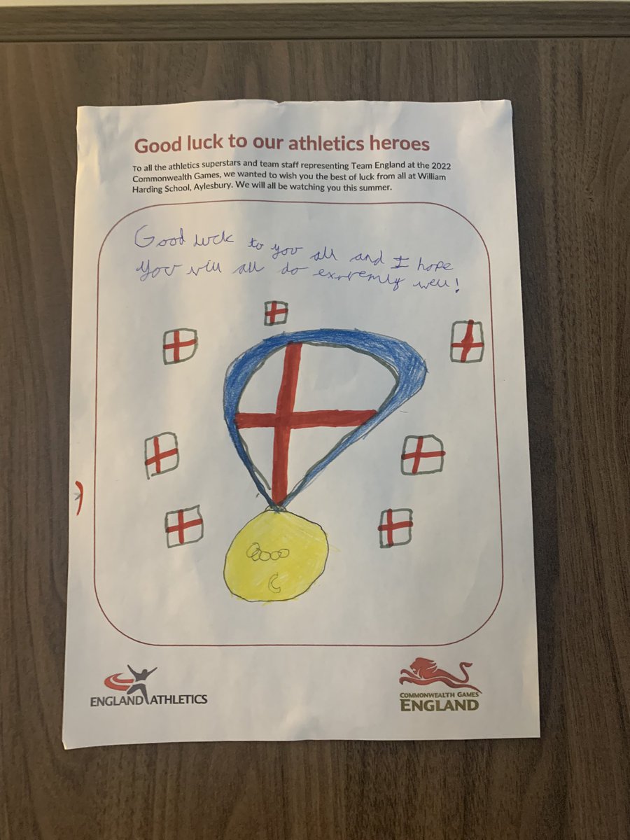 HanCockroft's tweet photo. Big thank you to @SchoolHarding for the fabulous posters each @TeamEngland athlete received above their bed. We’re so lucky to have your support 🥰#partofthepride🦁 https://t.co/hOBXeyxICd