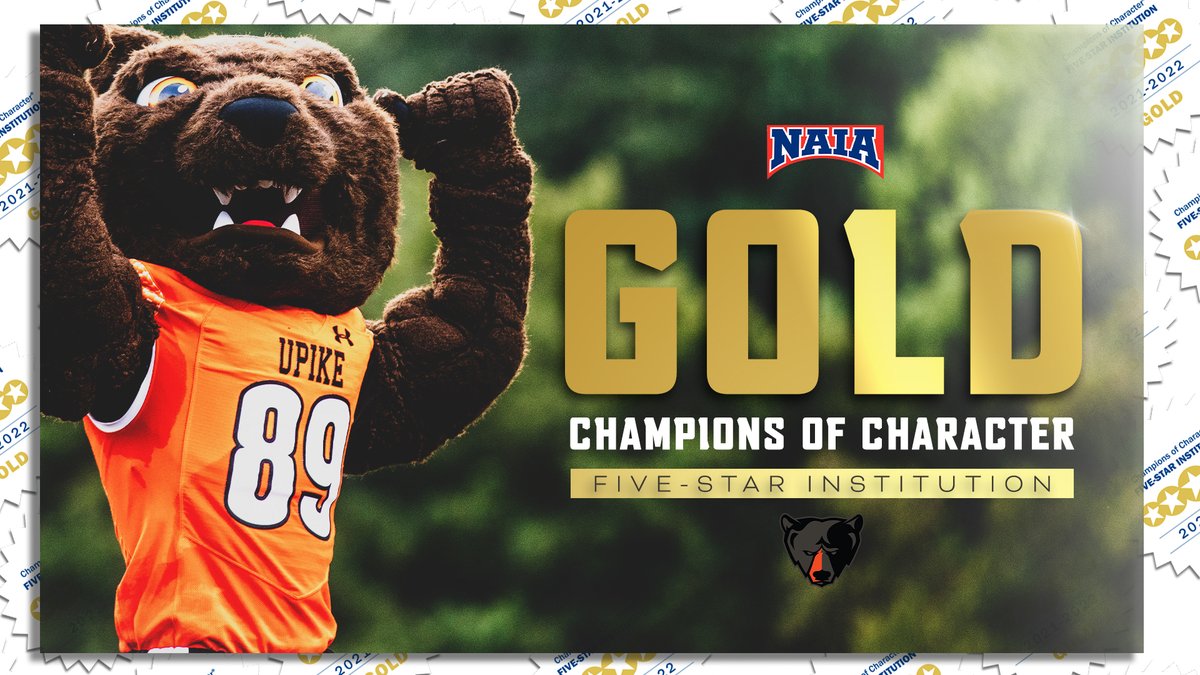 Thanks to the efforts of our student-athletes, faculty, and staff, UPIKE has been named an NAIA Five-Star Institution! Our department scored a perfect 100 on the scorecard, reaching Gold status for the 2021-22 year! 🎉🥇

MORE ➡️ bit.ly/3Bok6NT | #BearNation