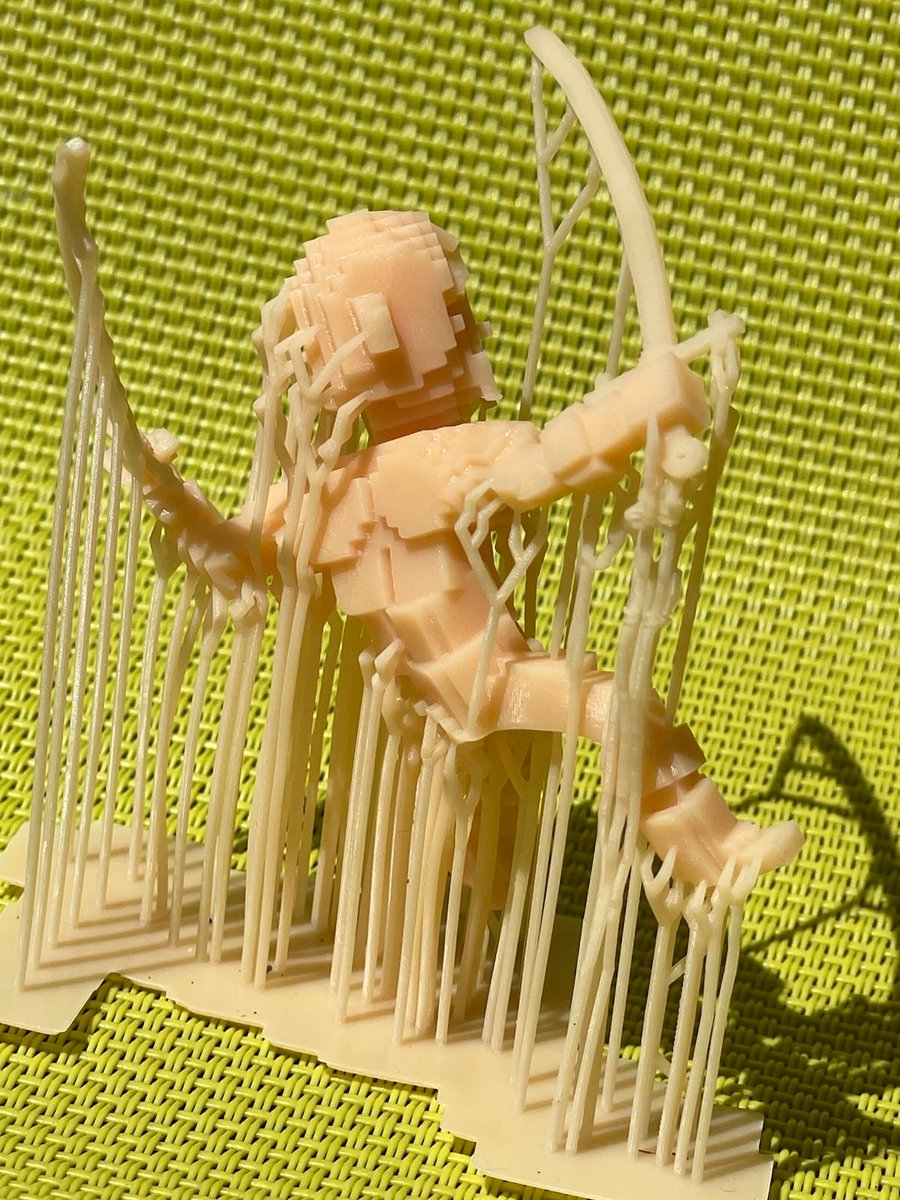 Look what I did with #3D model of Cossack Enei <a href="/DEOSFantasy/">DEOS Fantasy</a> 
I #3Dprint him, now he is curing under the natural UV lights... then I'll try my painting skills. #SandFam That is real thing when you OWN your #NFT, not just a record on blockchain.. think about it 💙💛
<a href="/KamiSawZe/">Alex Florez 🔮 making magic</a> 😉