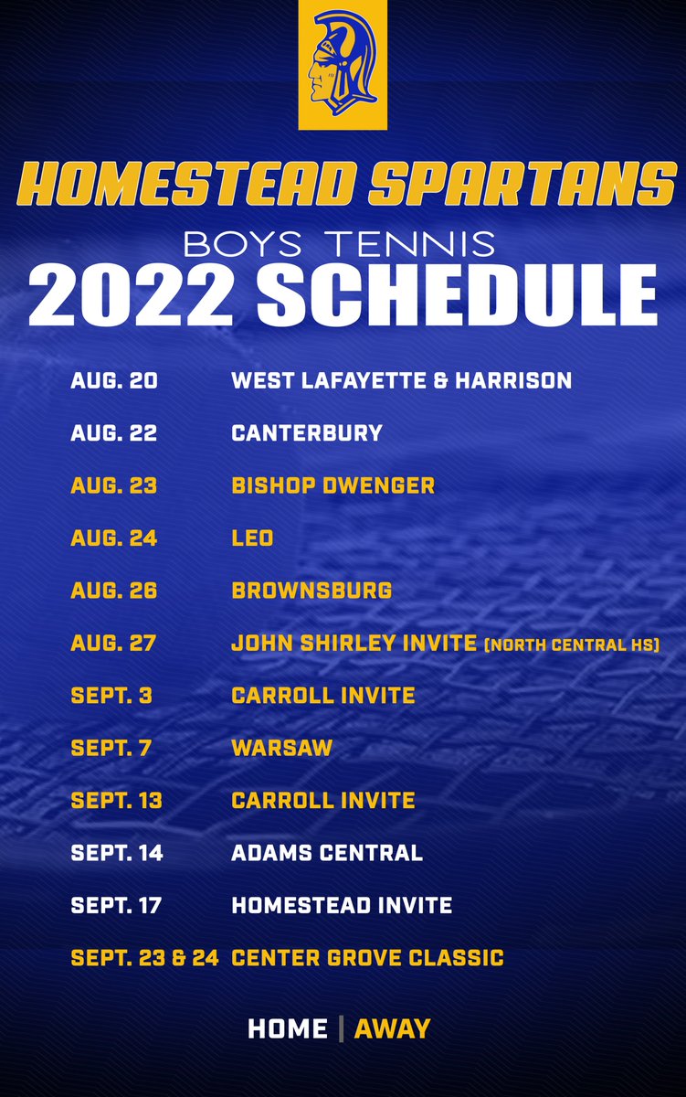 The 8-time defending Sectional Champion Spartan Boys Tennis team opens their 2022 season three weeks from tomorrow.