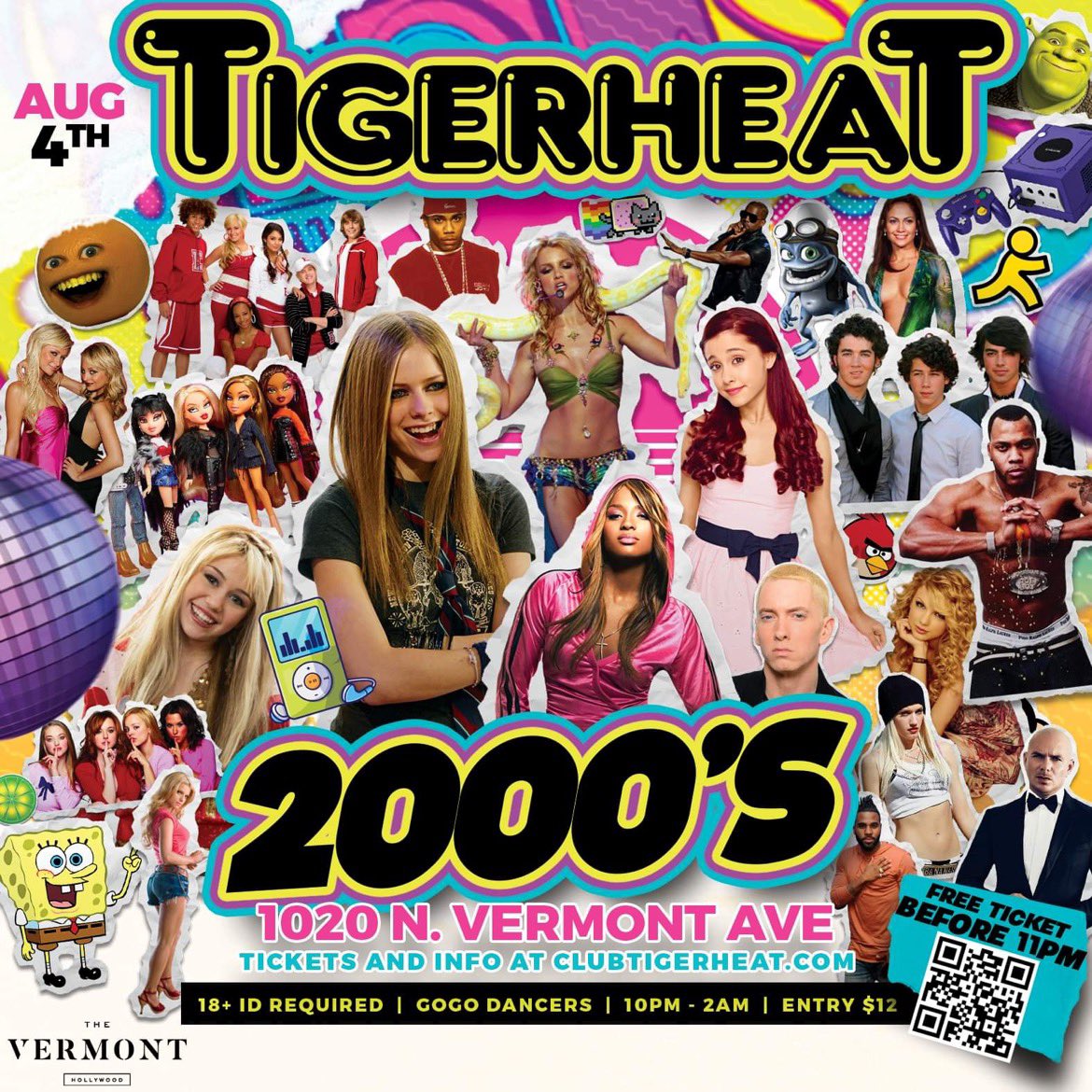 TigerHeatLA's tweet photo. The 2000’s are here! Who’s down for some throwbacks? Come to Tigerheat at @vermonthollywood to hear some of your favorite artist first hits and dance the night away! See you on 8/4 at 10PM! https://t.co/Lsq3eVa1ca
