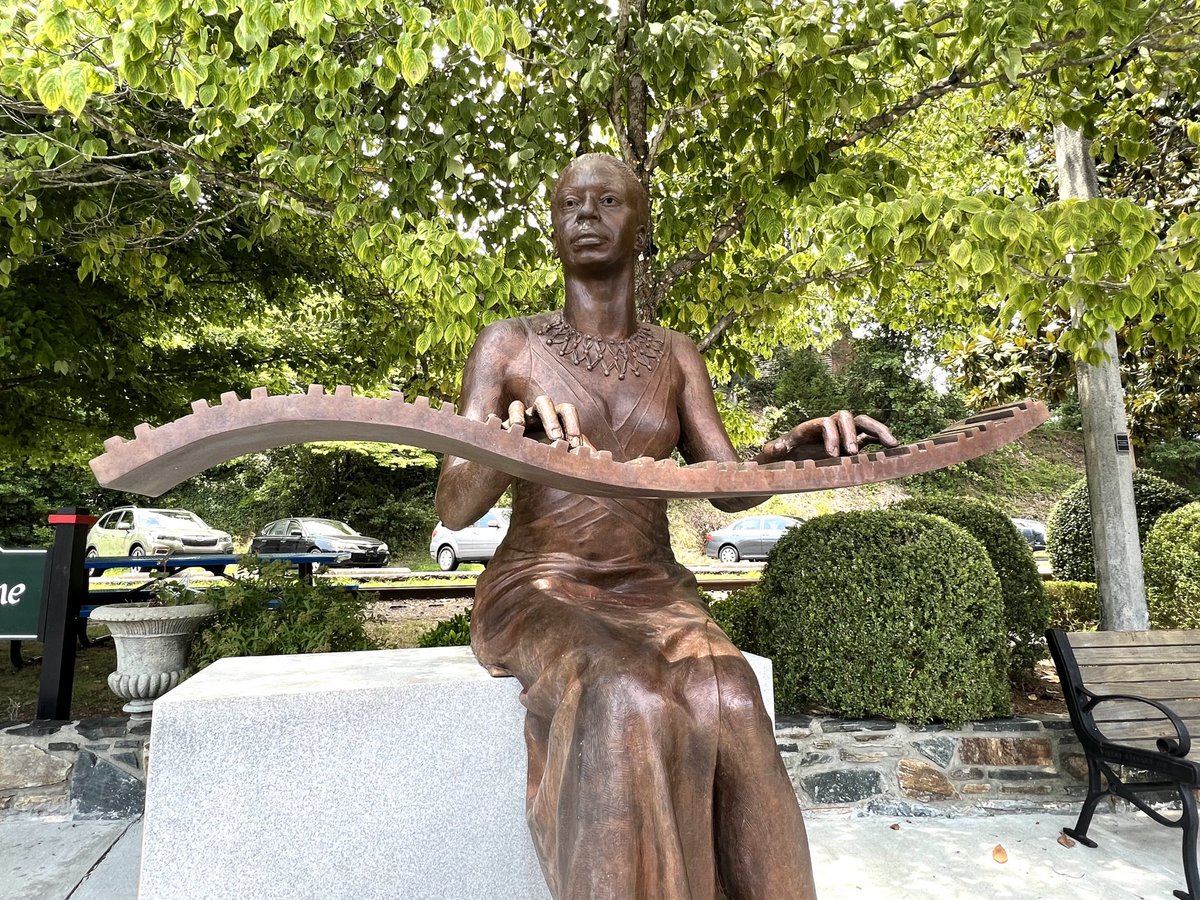LongleafDocs's tweet photo. Visited Tryon, NC, to premiere our doc “The Rosenwald Schools of North  Carolina” and had to visit Nina Simone’s childhood home and the plaza named in her honor. She is one of N.C.‘s most famous Rosenwald alums. Thanks, Tryon Historical Museum for hosting. #NEH #savingplaces https://t.co/uczIQRupZh