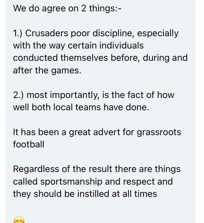 JohnS_nw10's tweet photo. So, 8/9 weeks ago myself ,my coaches and team were accused of all sorts online by the other team in our age group (U16 Knights) coaches and a parent. Reported the posts. All posts came down last week! Still no reasons for the posts or an apology for the malicious comments. https://t.co/UUnJDBBUr6