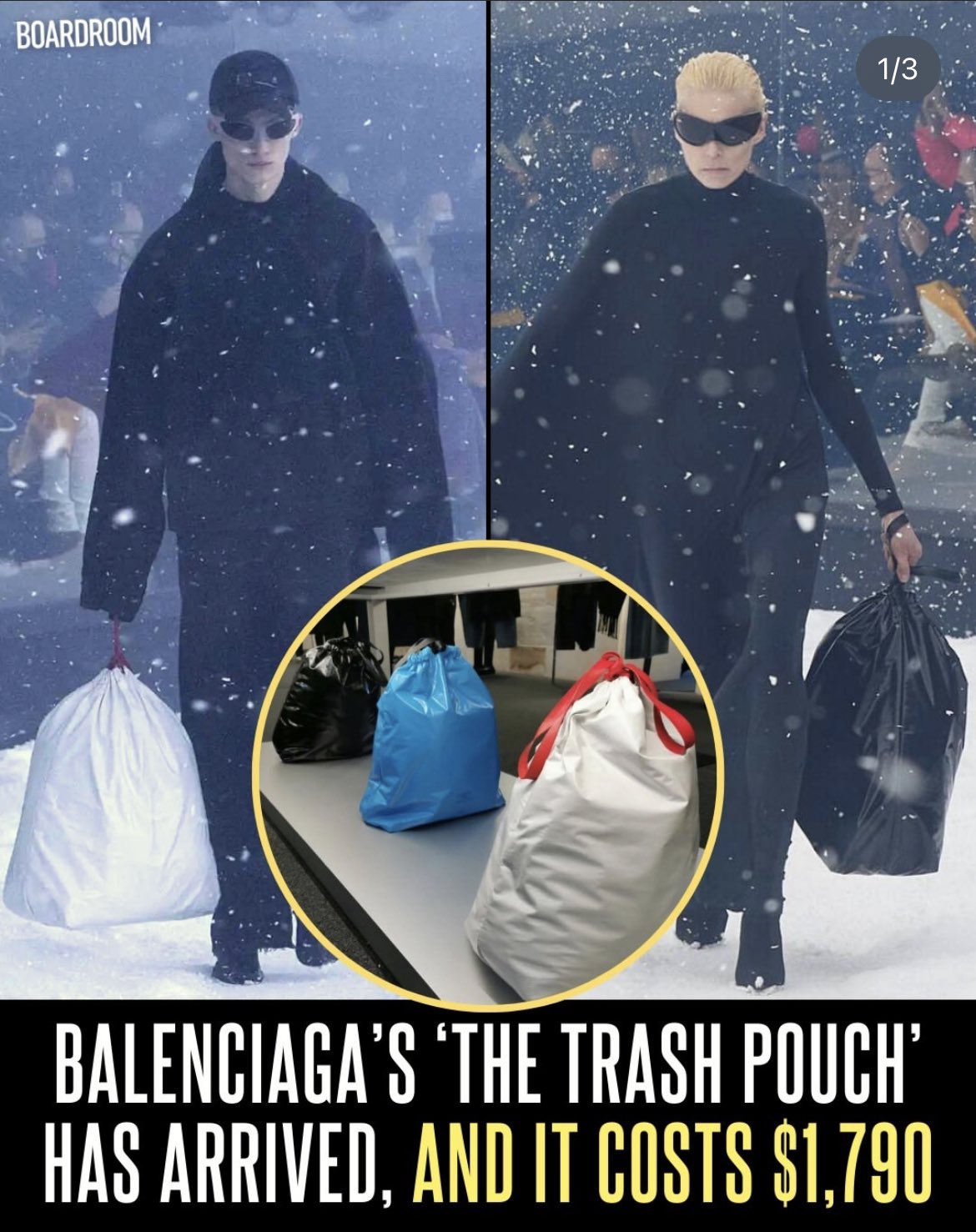 Balenciaga's 'most expensive trash bag in the world' is $1,790