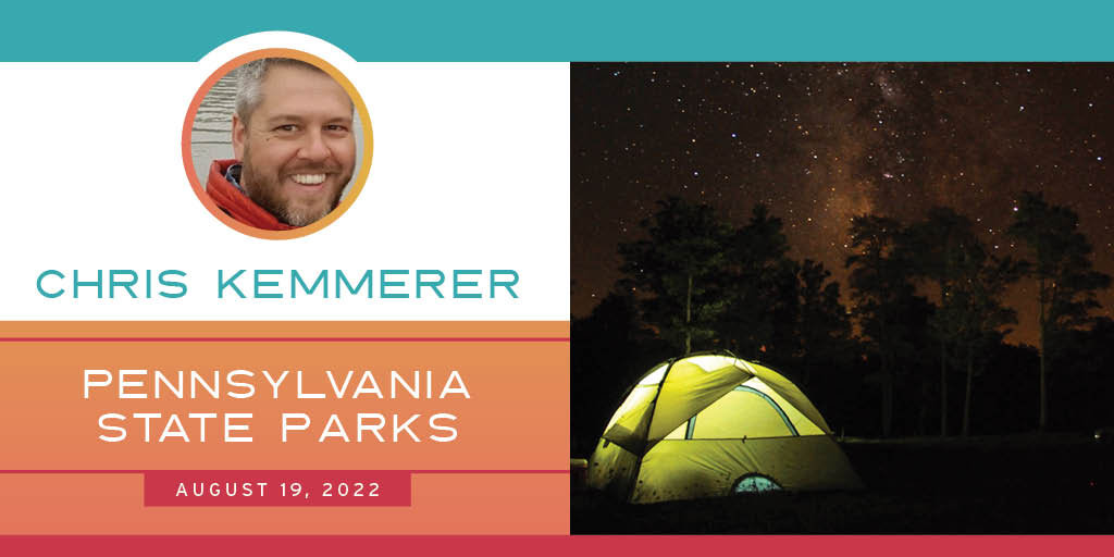 StateMuseumPA's tweet photo. Join us on Friday, August 19th at 12:15 p.m. for a free virtual Learn at Lunchtime program as we talk to Chris Kemmerer from @DCNRnews to discover more about Pennsylvania’s State Parks. Registration is required. Sign up ➡https://t.co/NErms2IpY0 #DCNR #PAStateParks https://t.co/DTWpAbpwHN