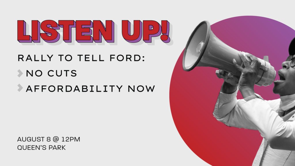 ontarionurses's tweet photo. Ontario is in the middle of a health care crisis, and we cannot afford for @fordnation to continue ignoring it!

Join us and partners @OFLabour on August 8th as we send a clear message to the Premier: LISTEN UP!

RSVP to join us: https://t.co/CpQQyiMw2b
#ONpoli #RepealBill124 https://t.co/y89fqCYE5P
