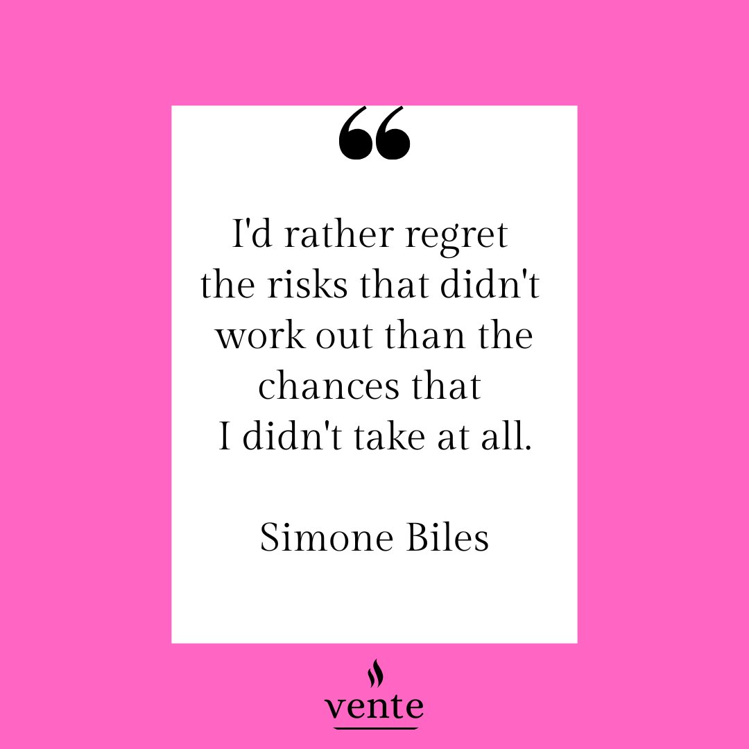 ventecommunity's tweet image. You can accomplish anything that you focus your mind and talents on. 

Choose the risk, not regret.

Happy Friday #ventecommunity! 💛 

#risktaker #simonebiles #tgif #quote #quotation #career #careeradvice #advice #work #workplace #job #jobsearch #woc #diversity