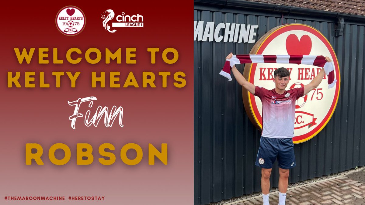 📝𝐖𝐄𝐋𝐂𝐎𝐌𝐄 𝐓𝐎 𝐊𝐄𝐋𝐓𝐘 𝐇𝐄𝐀𝐑𝐓𝐒, 𝐅𝐈𝐍𝐍 𝐑𝐎𝐁𝐒𝐎𝐍

Kelty Hearts FC are delighted to announce the signing of highly-rated midfielder, Finn Robson, on loan from Dundee United.

Welcome to New Central Park Finn!

keltyhearts.co.uk/welcome-to-kel…