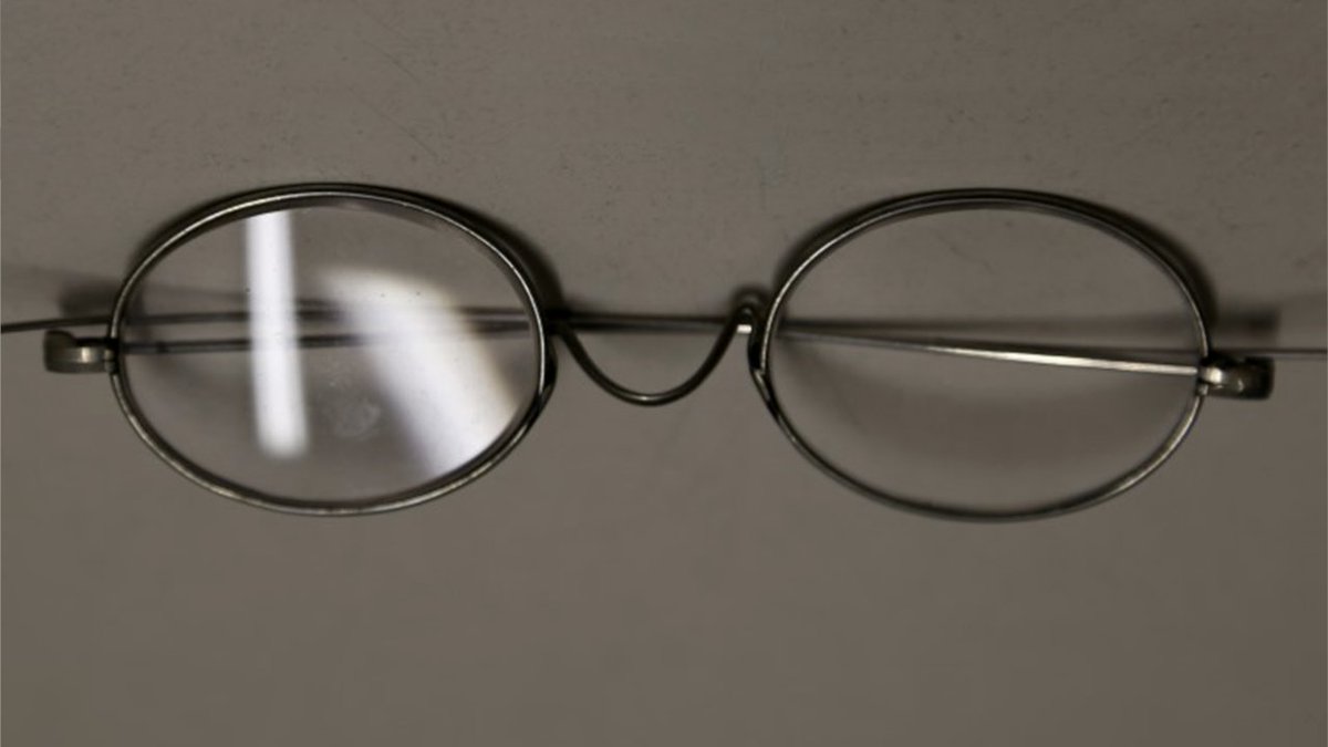 tonyprinciotti's tweet photo. Gustav Mahler's glasses. He was myopic (nearsighted), which, given the scope and breadth of his work, seems pretty ironic. https://t.co/LOueN1b3Eo