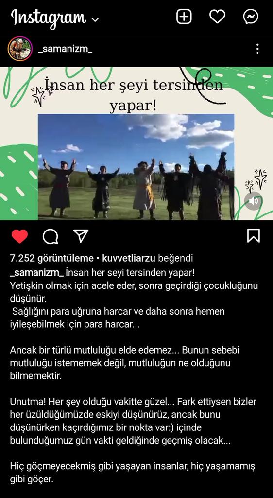 _
Hiç Göçmeyecek Gibi Yaşayan İnsanlar,
Hiç Yaşamamış Gibi Göçerler...

Geceniz Kut Bulsun Türk Budunu 🐺
🌬️🍀🧿🐞☀️🌒🌠🔥🌊⛰️🌪️