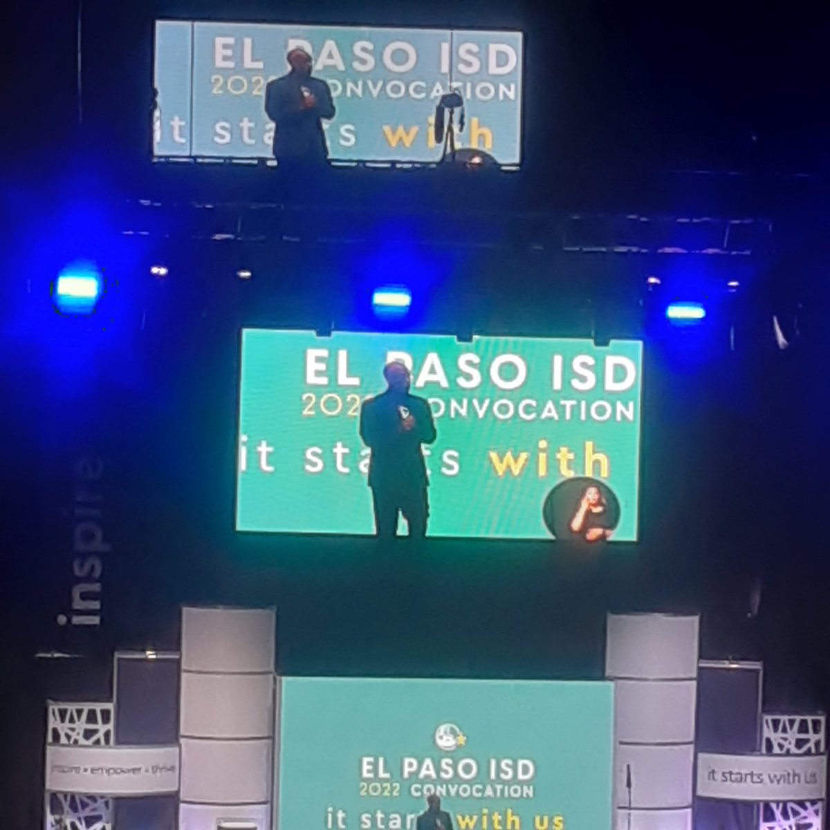 #itstartswithus Proud to have been the M.C. for the <a href="/ELPASO_ISD/">El Paso ISD</a> Convocation. Together we will Inspire, Empower, Thrive. Our students deserve our best.  <a href="/DsayavedraEPISD/">Diana Sayavedra</a> <a href="/EPISD_COTE/">Marivel Macias</a> <a href="/kennedyjacque/">Jacqueline Kennedy</a> <a href="/EPISDLive/">EPISD Live</a> <a href="/Liza_ProPR/">Liza Rodriguez</a>