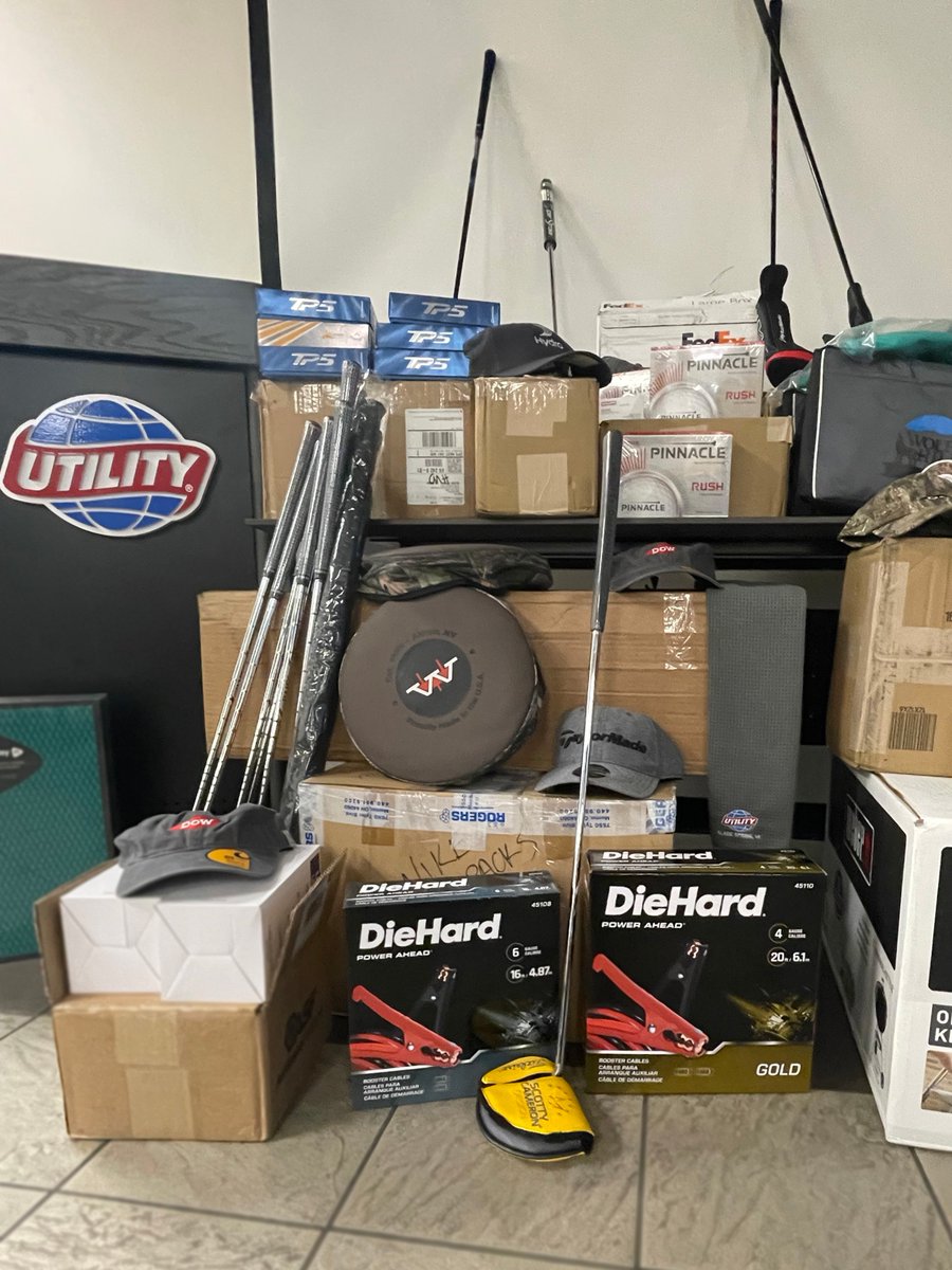 UTMGladeSpring's tweet image. Getting our prizes ready for our #upcoming 2022 Utility Trailer Glade Spring Golf Tournament! Here's a sneak peak 👀 Can't wait to enjoy the delicious food too!