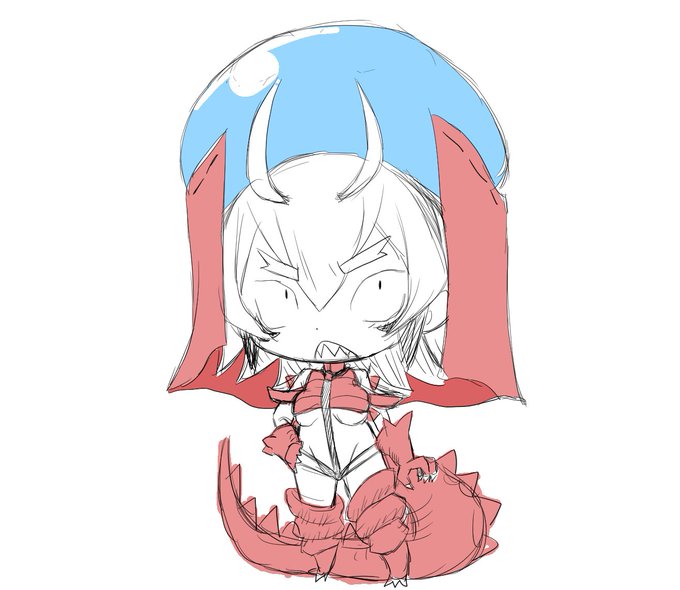 もう一つの垢で投稿しようと怪獣擬人化考えてた。
元ネタ怪獣わかるかな? 