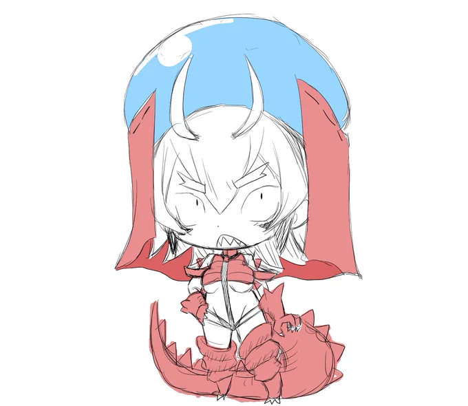 もう一つの垢で投稿しようと怪獣擬人化考えてた。
元ネタ怪獣わかるかな? 