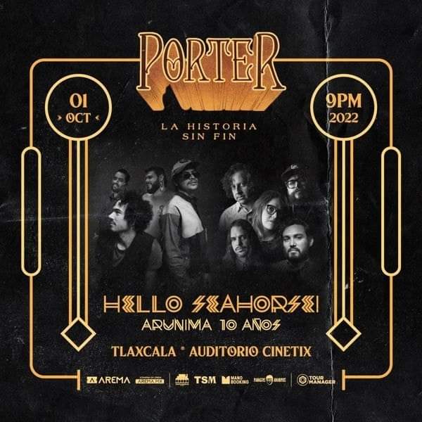 FunkerosMx's tweet image. ¡Chulada! @PorterOficial  en su gira #LaHistoriaSinFin y @HelloSeahorseMX con su gira #Arunima10años 🔥

🗓 01 Octubre 21:00 hrs 
📍#AuditorioCinetix
🎫Boletos Disponibles exclusivamente en línea: arema.mx/e/8362

@AgenciaTSM_
@ManagersAnonimo
@TourManagerMex