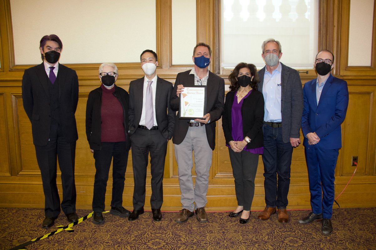 This week, the San Francisco Commission on the Environment presented me its Environmental Service award. Many thanks to the Commission and my many beloved colleagues!