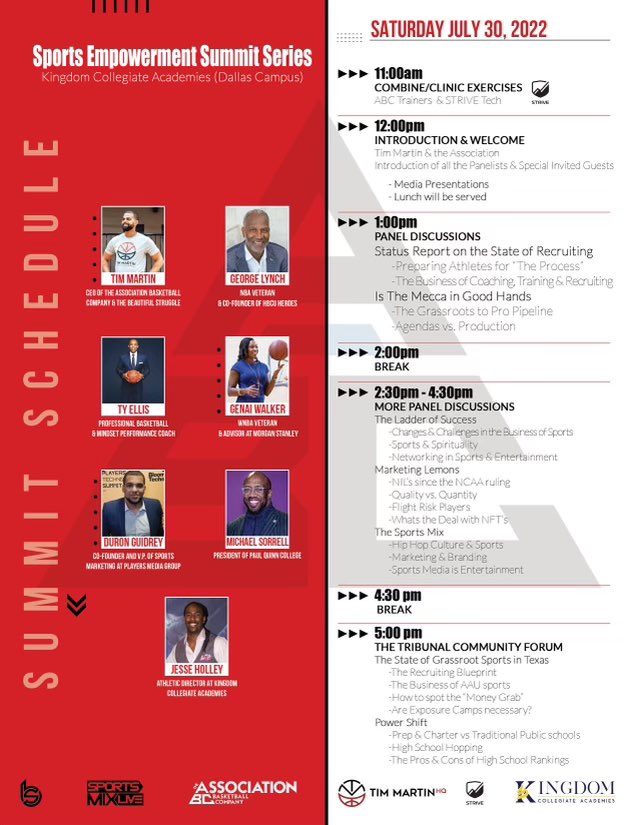 Man what a blessing, just got added to speak tomorrow by <a href="/TimMartin_TX/">Tim Martin</a> Basketball. What a great panel which includes <a href="/PaulQuinn1872/">Paul Quinn</a> College President Dr <a href="/michaelsorrell/">Michael Sorrell</a> #Blessed