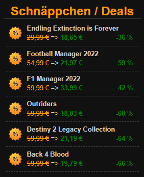 Jetzt die neuen myKPV.de #Preisvergleich #Deals checken und #sparen:

#EndlingExtinctionisForever
#FootballManager2022 
#Destiny2 Legacy Collection
#F1Manager2022
#Back4Blood
#Outriders 

👉 bit.ly/KPV-Deals