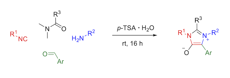 Szostak_Group's tweet image. #NHCs #NHeterocyclicCarbenes Cankarova group reported one-pot synthesis of mesoionic 1H-imidazol-3-ium-4-olates. Rapid access to #anionic NHCs by four-component coupling of isocyanides, amines, aldehydes &amp;amp; amides. @SouravSekharBe2 @AdvSynthCatal

doi.org/10.1002/adsc.2…