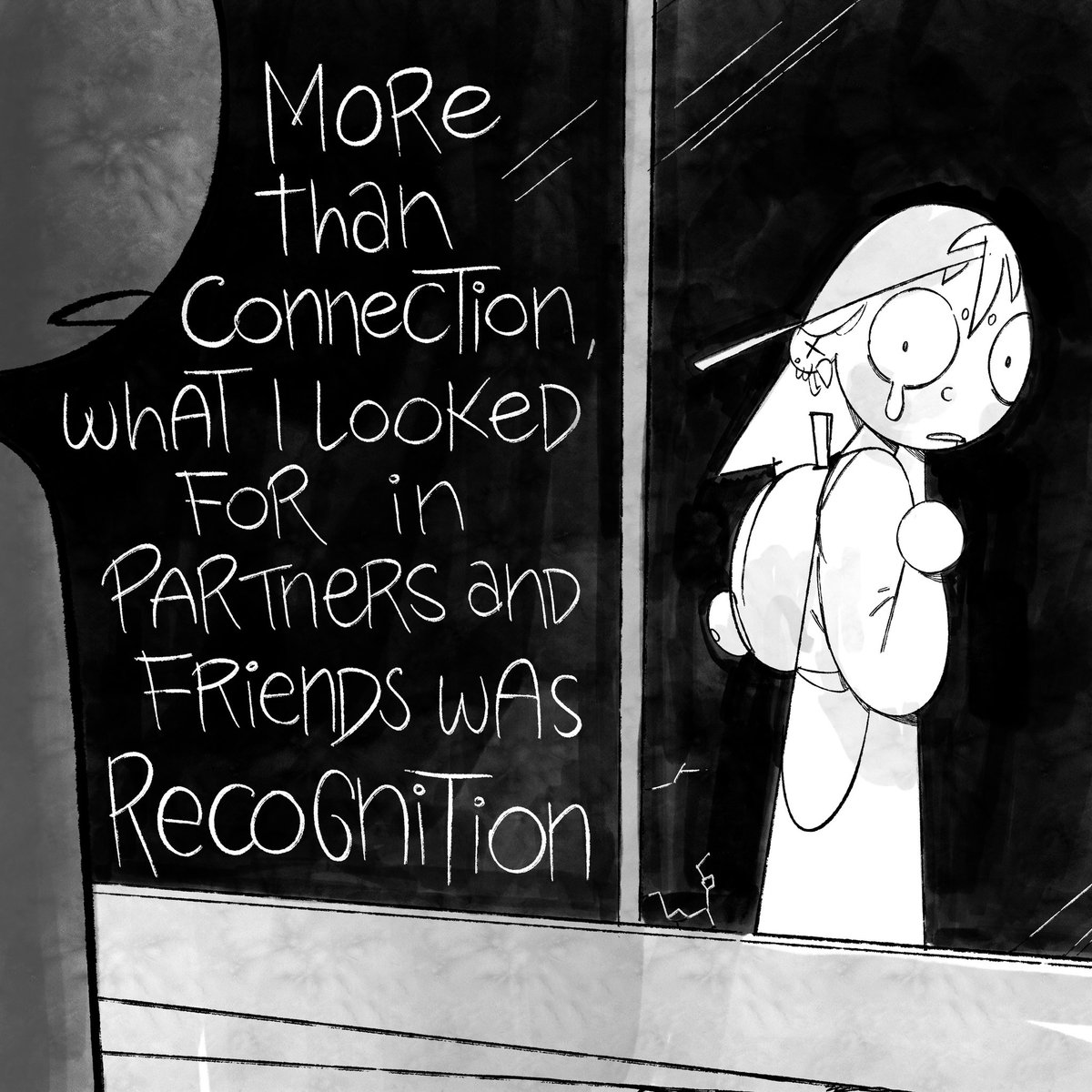 I had an epiphany about my relationship problems on the way to the office a couple of days ago and my first thought was, of course, to make a comic about it (1/2)