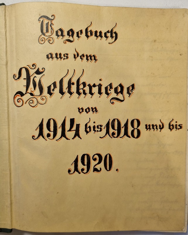 ChronHib's tweet photo. A historical treasure: the war diary of my greatgrandfather Paul Fuchs of the years 1914-1918 plus imprisonment in Russia until 1920, written by him in 1934. A fascinating instance of #scriptswitching: it is fundamentally written in Kurrentschrift, but often placenames... https://t.co/e3YyQVGxRP