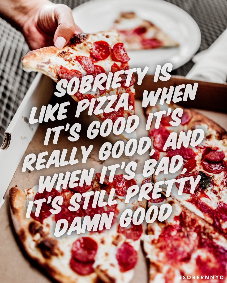 A slice of #soberlife 🍕 #RecoveryPosse #sober #sobriety #addiction #wedorecover #odaat #sobersummer #soberweekend
