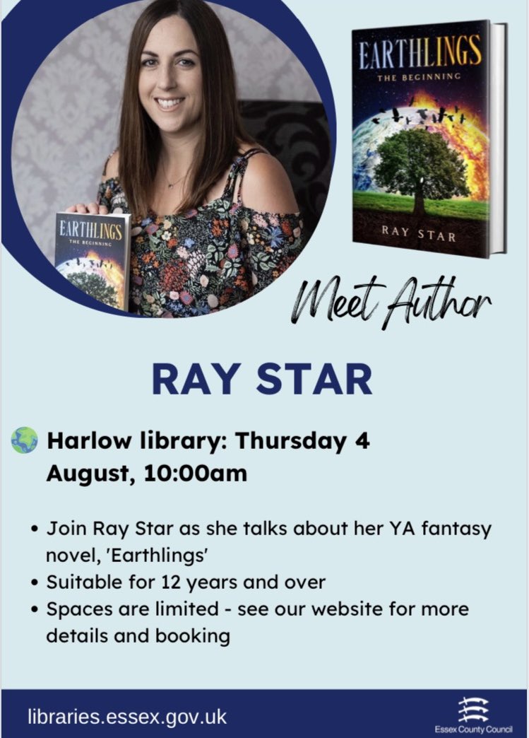 Join me at #Harlow #Essex library next Thursday 4th August at 10am for a morning of bookish talk and a mini #WritingForNature workshop <a href="/EssexLibraries/">Essex Library Service</a> <a href="/Essex_CC/">Essex County Council</a> <a href="/HarlowCouncil/">Harlow Council</a> <a href="/HarlowTwnCentre/">Harlow Town Centre</a> <a href="/yourharlow/">Your Harlow</a> Book via: tinyurl.com/2wkd7u7e 📚