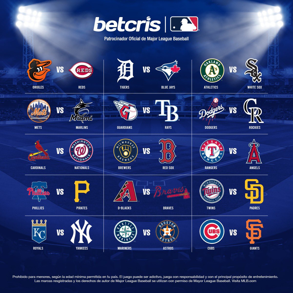 Betcris mlb deals