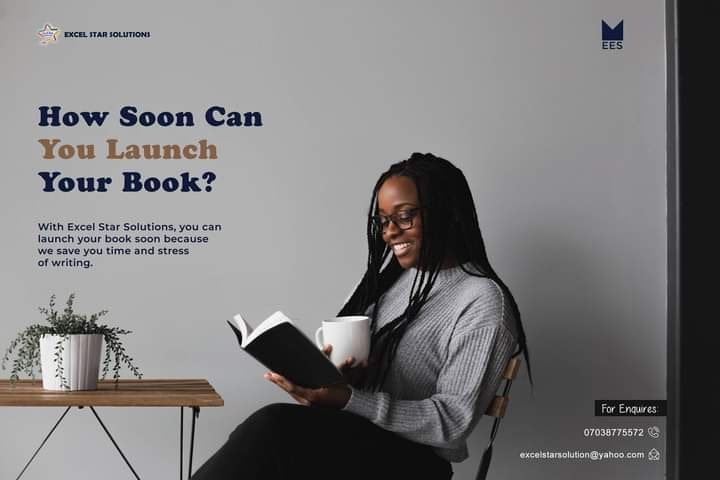 ExcelStarSolut1's tweet photo. With us, you can launch your book soon. 

#ghostwriter 
#soluwrite
#excelstarsolutions https://t.co/Tvj6FTkkhD