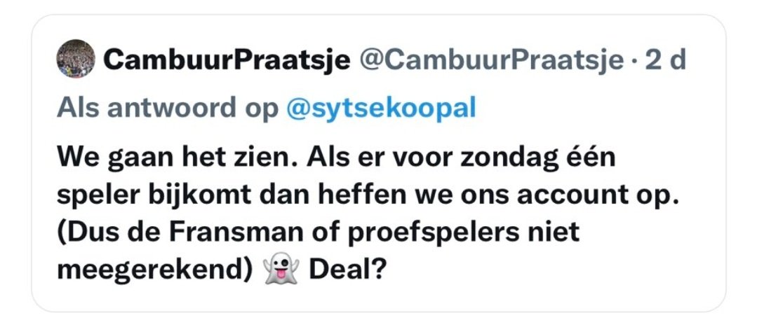 OOCCambuur's tweet photo. #Cambuur https://t.co/wTuPiKMkmK