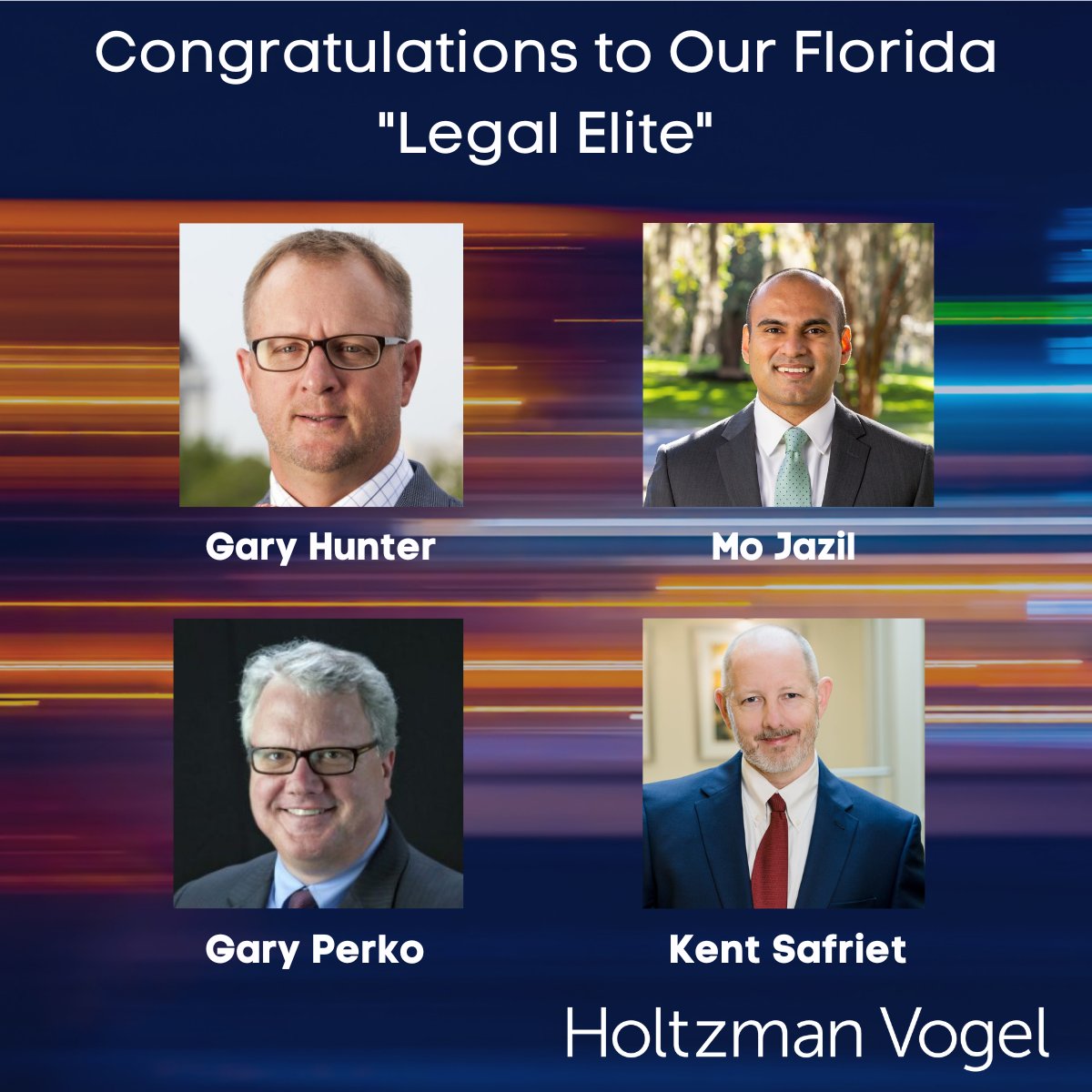 Holtzman Vogel (@holtzmanvogel) on Twitter photo Congratulations to this year's #LegalElite!
Gary Hunter- #EnvironmentalLaw and #LandUse
Mo Jazil - #UpAndComer
Gary Perko - #Government and #AdministrativeLaw
Kent Safriet - #EnvironmentalLaw
Thank you <a href="/FloridaTrend/">Florida Trend</a> for listing our #FloridaLawyers based in #Tallahassee! Congratulations to this year's #LegalElite!
Gary Hunter- #EnvironmentalLaw and #LandUse
Mo Jazil - #UpAndComer
Gary Perko - #Government and #AdministrativeLaw
Kent Safriet - #EnvironmentalLaw
Thank you <a href="/FloridaTrend/">Florida Trend</a> for listing our #FloridaLawyers based in #Tallahassee!