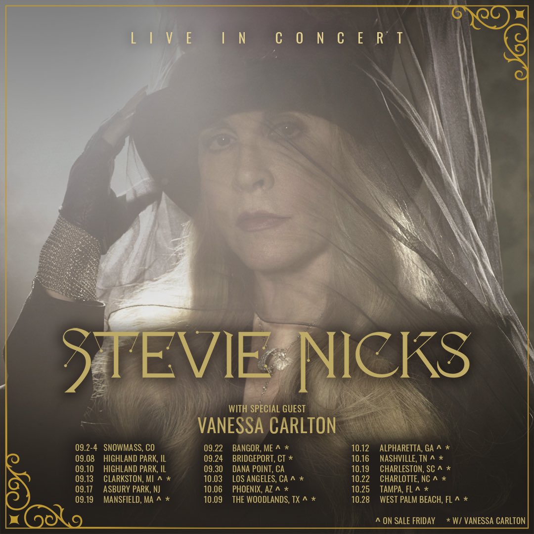 Stevie Nicks on Twitter "Tickets for my newly announced fall tour
