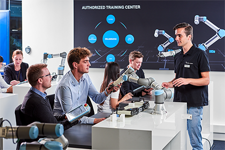 AdvControlSol's tweet photo. Our UR Core class focuses on teaching you all the technical aspects of Universal Robots. You'll learn how to operate the robot in a safe way, make simple application programs, perform maintenance and troubleshooting, and more: https://t.co/bKnevhO3Eq https://t.co/HHhd4PeHPU
