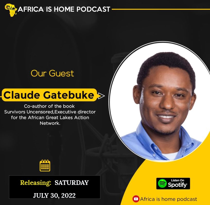 Hanging w/ two brothers from #Congo &amp; #Cameroon on #AfricaIsHome podcast this SATURDAY on SPOTIFY &amp; YouTube covering

➡️#Rwanda &amp; .<a href="/PaulKagame/">Paul Kagame</a>’s latest invasion of #Congo where #RwandaIsKiling using #M23
➡️Our book SURVIVORS UNCENSORED
➡️Is Kagame really looking out for Africans?