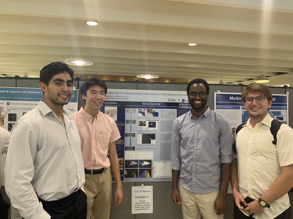 Emily Bernhardt (@drbiogc) on Twitter photo Also huge props to our “Ice is going” <a href="/DukeU/">Duke University</a> Climate+ Data+ team of Biniam Garomsa, Hector Ontiveros & Henry Sun who helped turn 1000s of <a href="/AudreyThellman/">Audrey Thellman</a>’s camera trap pictures of streams into a machine learning informed model of river ice phenology with help from #WesSlaughter Also huge props to our “Ice is going” <a href="/DukeU/">Duke University</a> Climate+ Data+ team of Biniam Garomsa, Hector Ontiveros & Henry Sun who helped turn 1000s of <a href="/AudreyThellman/">Audrey Thellman</a>’s camera trap pictures of streams into a machine learning informed model of river ice phenology with help from #WesSlaughter