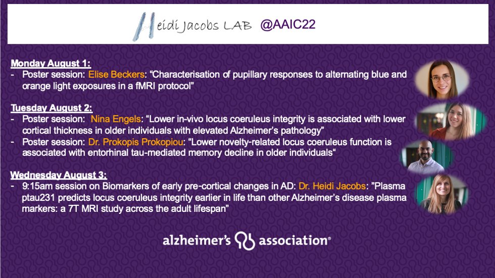 Check out our lab's #AAIC22 work on the importance of the #locuscoeruleus in Alzheimer's disease! 🔵 We are active every day, discussing the LC in sleep, tau pathology, neurodegeneration, cognition using neuroimaging, pupillometry, vagus nerve stimulation, autopsy and plasma data
