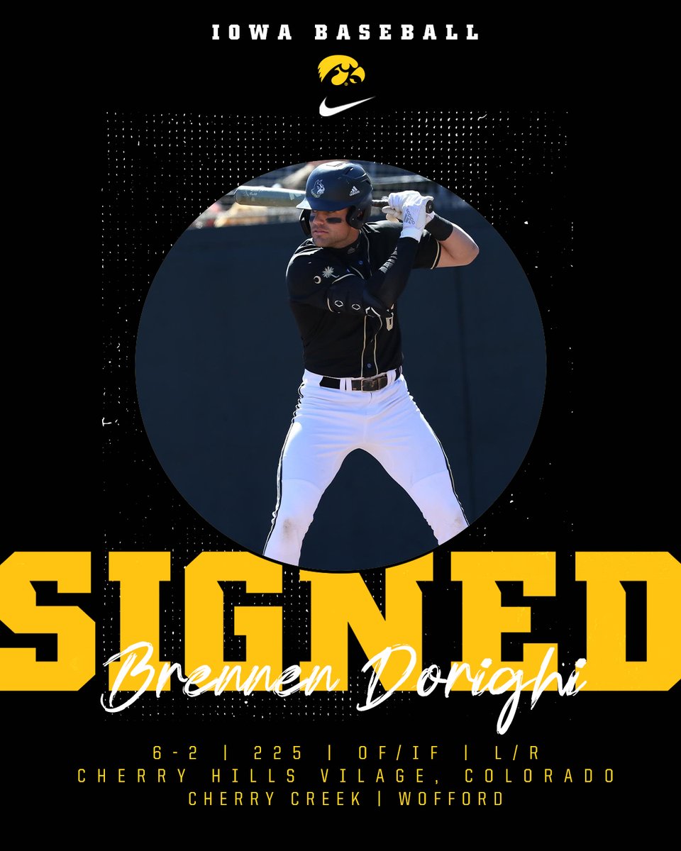 Excited to officially welcome Wofford transfer <a href="/bdorighi/">Brennen Dorighi</a> to the squad!  #Hawkeyes