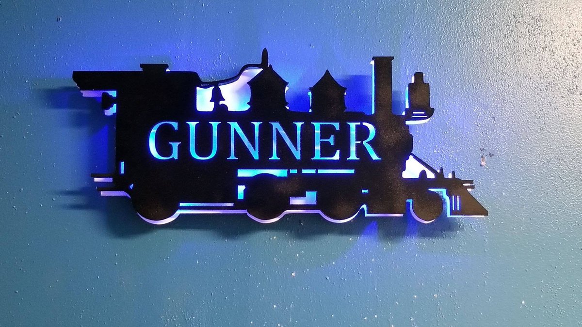 CustomSigns2011's tweet photo. #etsy shop: Train steam engine Locomotive Personalized Boys Room Lighted Wall Sign, Boys Night Light, Gift for son, https://t.co/9ve11fdu3C #black #white #bedroom #trainengineer #boyswalldecor #lightedwallsign #locomotivesign #personalizedsign #boysnightlight https://t.co/Rqnreg93LL
