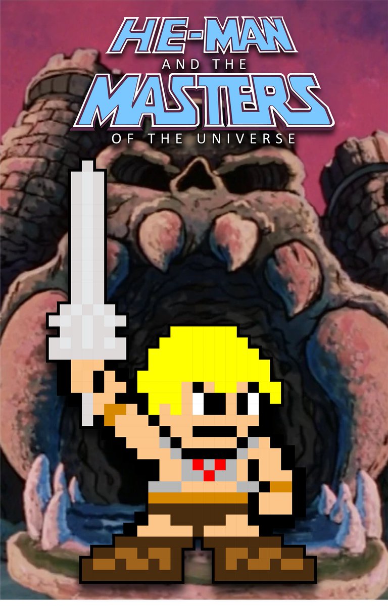 iceboxnetwork's tweet photo. Here’s my next He-Man with power Sword art!

#motu #mastersoftheunuverse #heman #sprites #pixelart #artistsontwitter https://t.co/StZUvVK25x