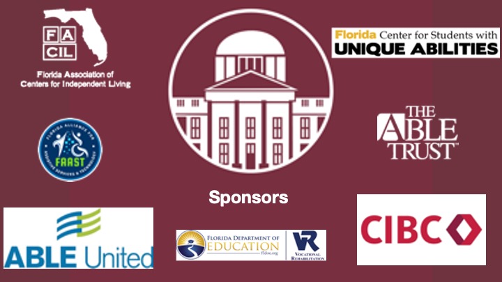 FloridaYLF's tweet photo. We would like to thank our sponsors. Without your support, YLF would not be possible. 

@FloridaCSUA @TheAbleTrust @DisabilityRtsFL @FLBlindServices @FAASTInc @CIBC_US @RegionsBank 

 #flylf2022 https://t.co/ZUA0QV5uPu
