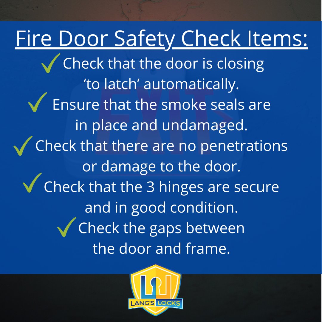 ✅ Jim Lang was recently certified and would be happy to be the solution to getting your fire doors checked. Keep our number close in case you need it: 513-860-0222

Please ensure your facility is up to date and as safe as possible! 
#firesafety #firedoorinspection #locksmith