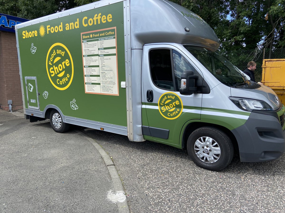 ApexSigns's tweet image. Vehicle graphics for Shore Food and Coffee. 
Move your business to the next level with effective vehicle graphics from Apex Signs Scotland
