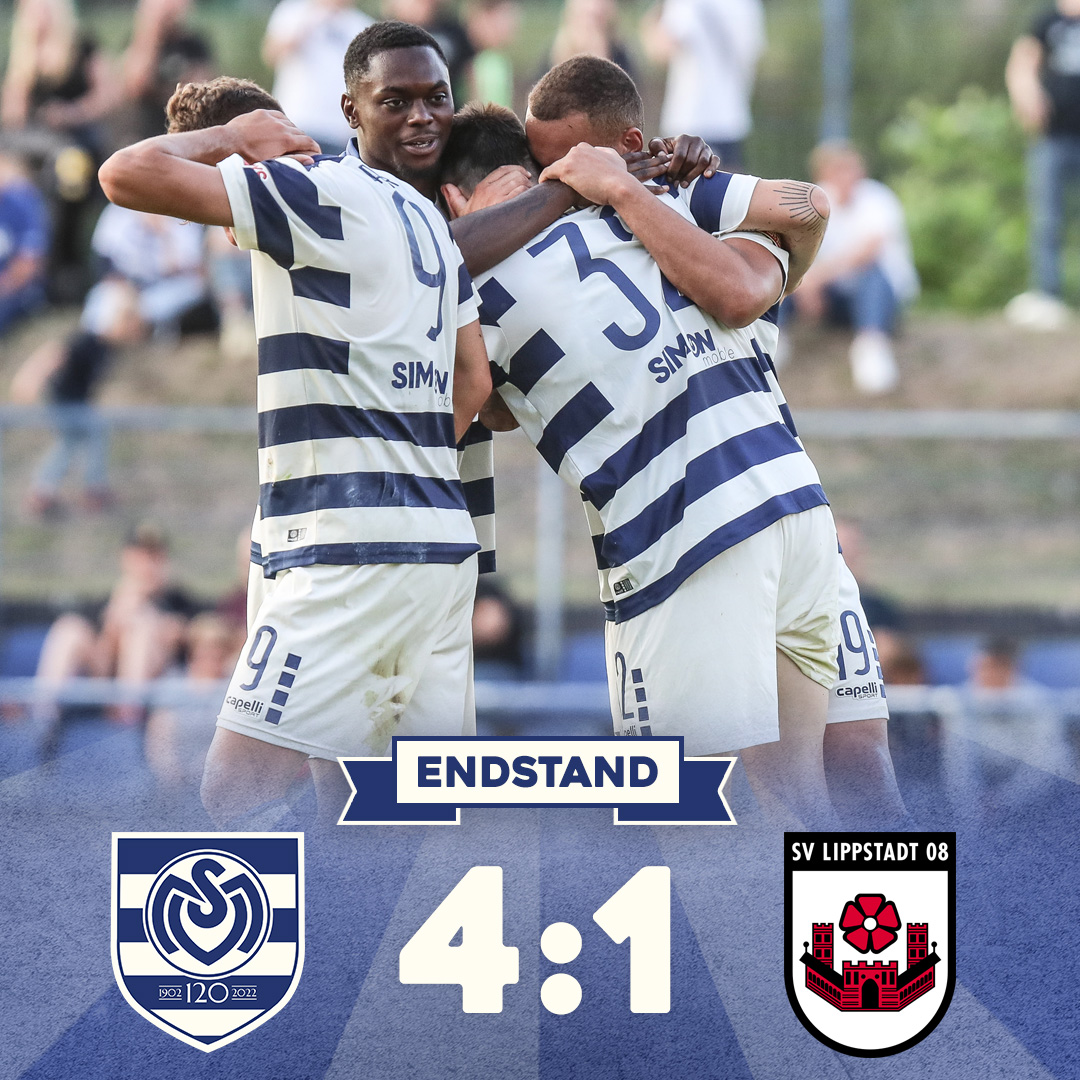 MSVDuisburg's tweet photo. 90' Der Test gegen Lippstadt endet mit einem 4:!-Sieg für unsere #Zebras. #Ekene (2), #Stoppelkamp & #Bakir sind die Torschützen.
#𝟙𝟚𝟘Jahre𝕄𝕊𝕍 #Duisburg #MSVSVL https://t.co/LaDkH3CLoj