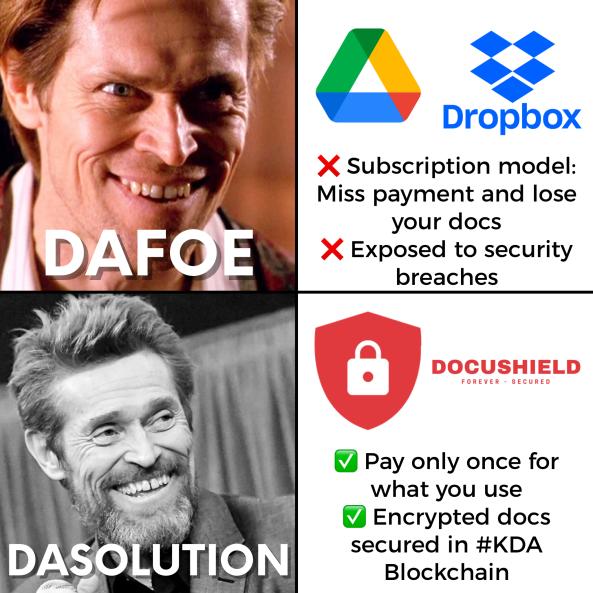 BobMcge01401565's tweet image. Introducing #DOCUSHIELD #CRYPTOCURRENCY

Encrypted and secure 
💪

Cheaper and better? This is a rare thing!
🤑

Decentralized and safe from EVIL prying eyes
🏦

Have a good look 👀👇

docushield.app