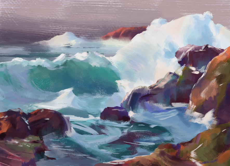 MarvinHillmann's tweet photo. did a master study of the amazing Edgar Payne 🌊 I love the deep turquoise and all the color variations in the original Artwork.
#digitalpainting #digitalart #painting #digitalartwork https://t.co/GTGURBYz9S