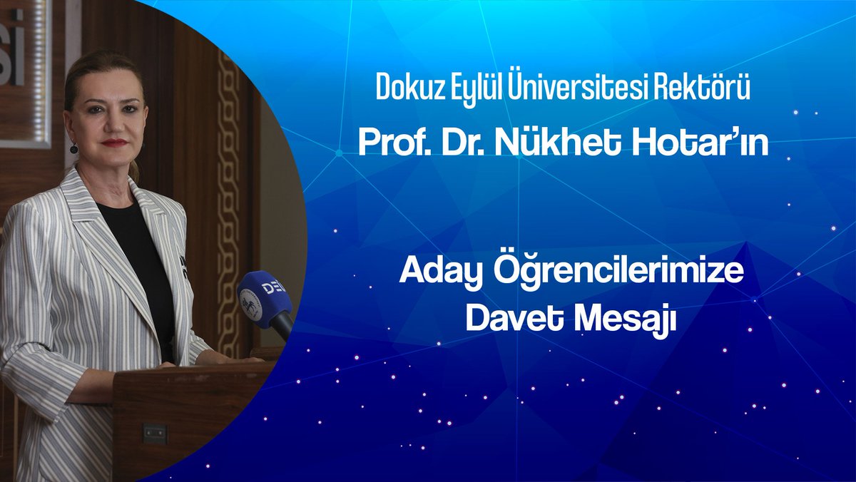 Rektörümüz <a href="/hotar_nukhet/">Prof. Dr. Nükhet Hotar</a>'in aday öğrencilerimize mesajı var..
#universitemDEU #geleceğinburada
youtu.be/95lc1L94Kzo