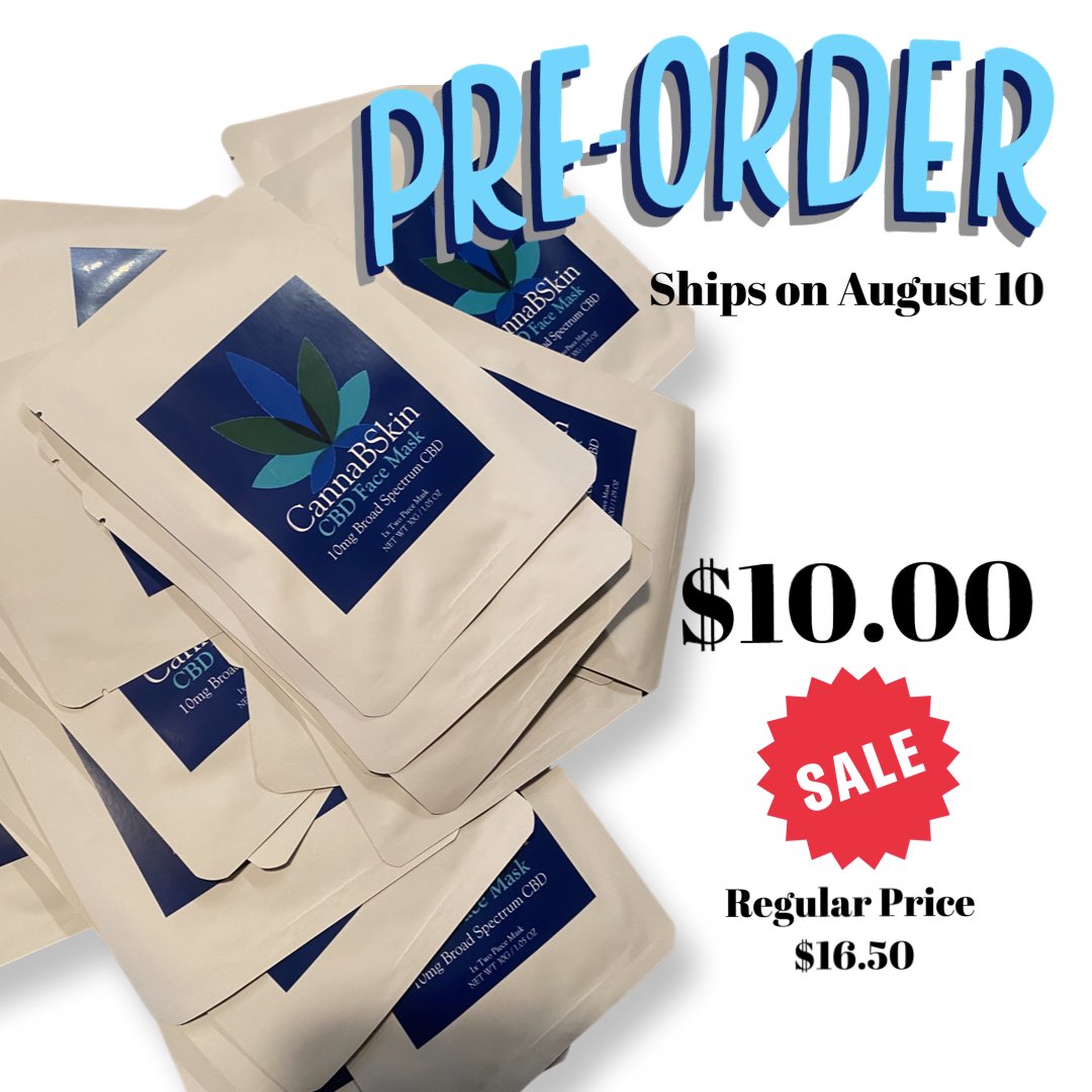 Our popular CannaBSkin CBD Masks are available for PRE-ORDER. Order now until Aug 10th for just $10!!! 😍😍
✨✨✨
cannabskinspa.com/shop/ols/produ…

#blackowned #supportisaverb #love #cbdbeauty #cbdskincare #cbdprofessional #cbdproducts #skincareproducts #womanownedbusiness #atlanta