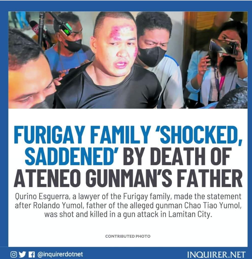 Shock and Saddened? Obvious naman kung sino ang may motive .Furigay family is not  ordinary .