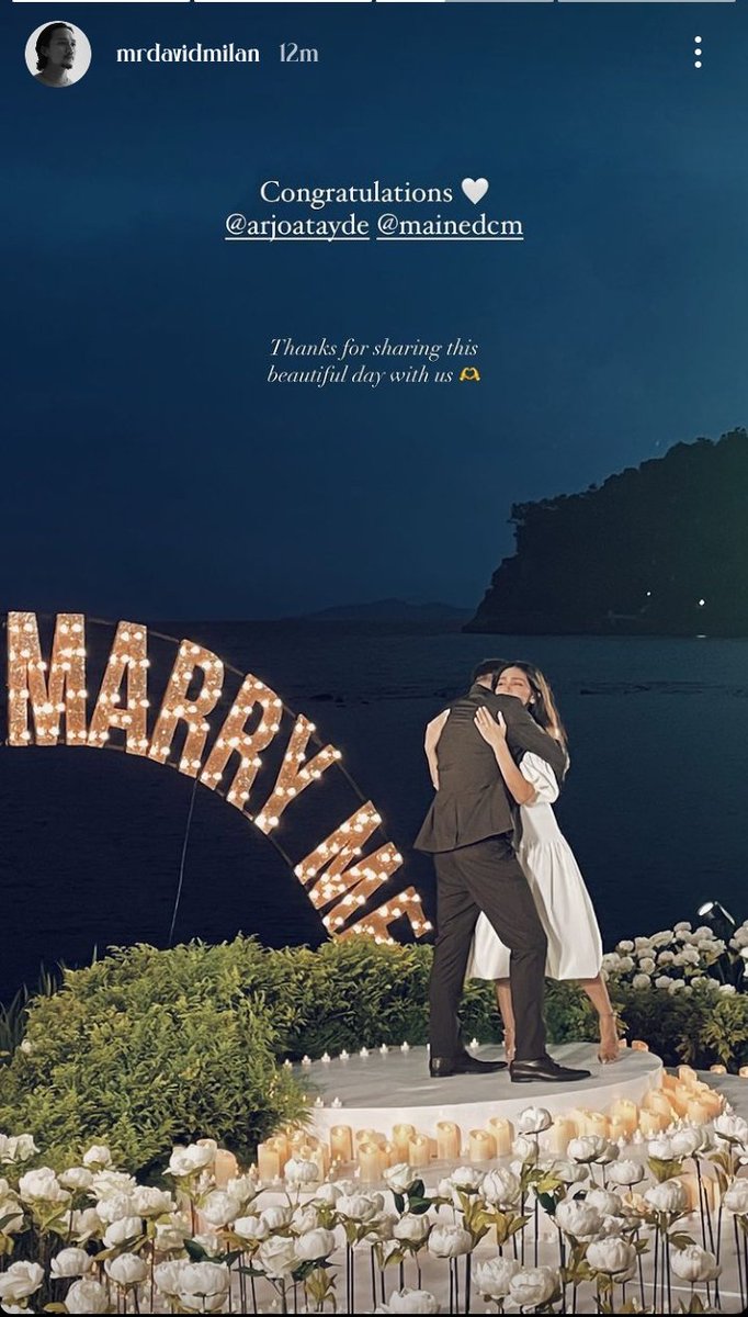 And that's how you do it💯💍🥹

To this man who captured our girl's heart... We wish you all the best!
Salamat sa pag aalaga, pagpapasaya at pagmamahal kay M, <a href="/AtaydeArjo/">Arjo Atayde</a> 💛

<a href="/mainedcm/">Maine Mendoza</a> #MaineMendoza