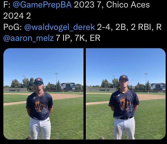 Great way to close out the summer with <a href="/GamePrepBA/">GamePrep Baseball</a>. Happy to have bats like <a href="/waldvogel_derek/">derek waldvogel</a> behind me! ER - 1. <a href="/TonySchifano/">Tony Schifano</a> <a href="/cppcoachbetten/">Randy</a> <a href="/jgarcia147/">Jose Garcia</a> <a href="/sonoma_state/">Sonoma State Baseball</a> <a href="/AntGranato/">Anthony Granato</a> @Riley_G2